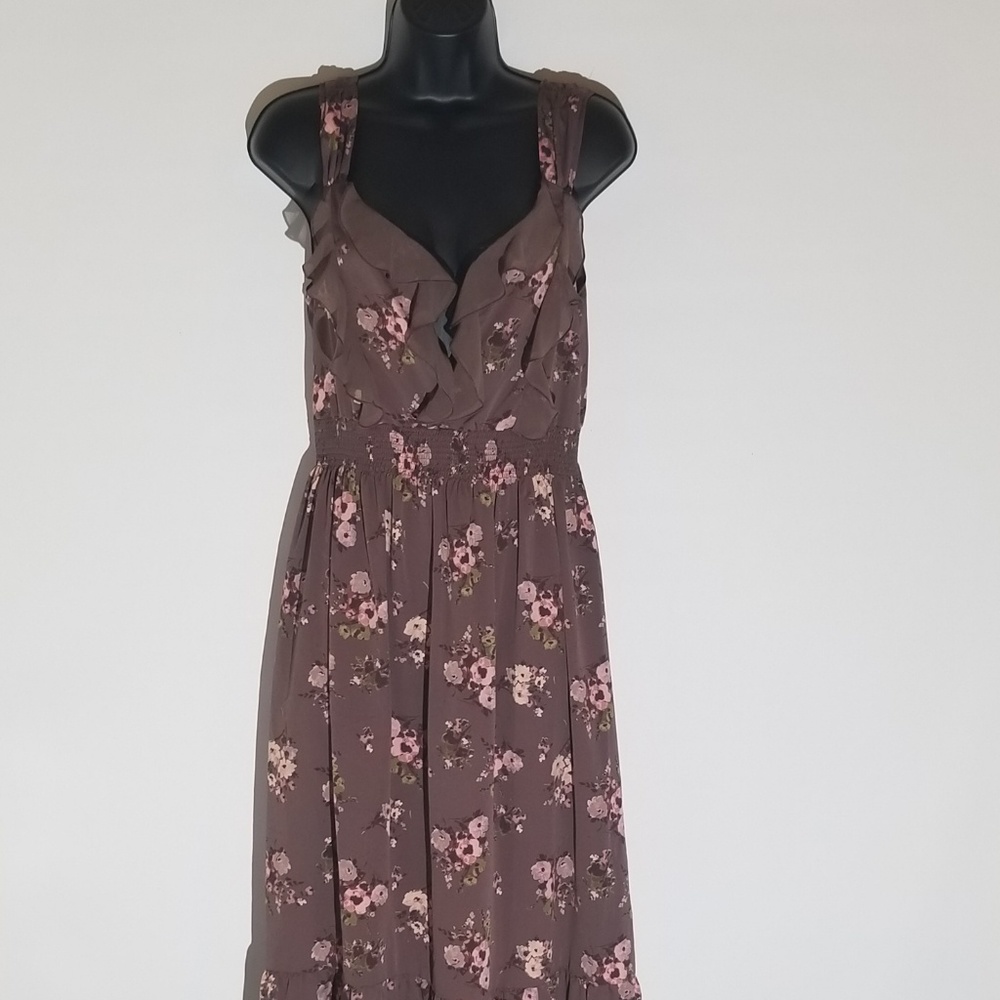 LC|Lauren Conrad|Ruffle|Floral Maxi Dress